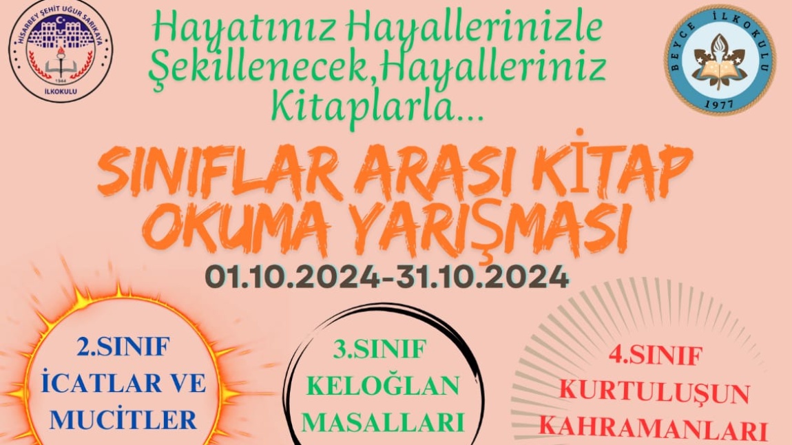 Sınıflar Arası Kitap Okuma Yarışmamızı Başlattık.